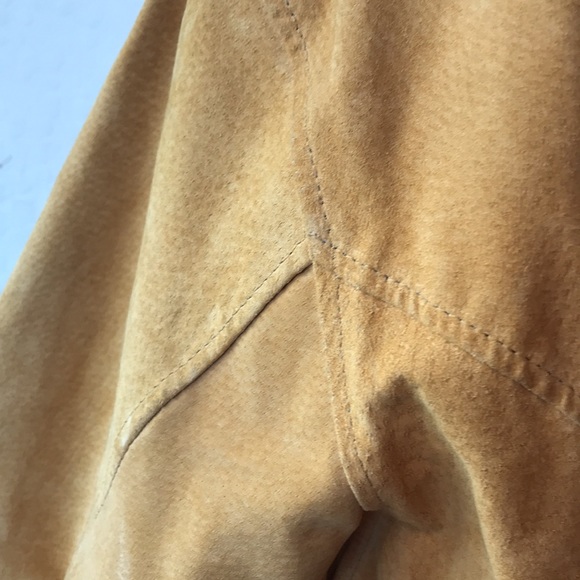 Cayenne suede sheepskin coat fur collar and cuffs - Picture 3 of 16